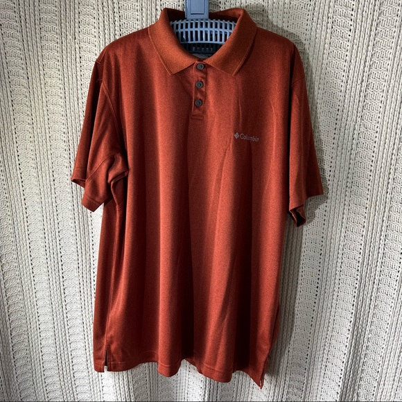 Columbia Other - Mens Columbia OMNI-SHADE Polo Shirt XL BURNT ORANGE